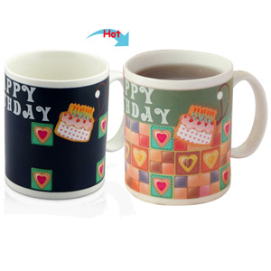 Happy Birthday Gift Morph Mug Hot Color Changing Mug C8095W-BIRTHDAY D