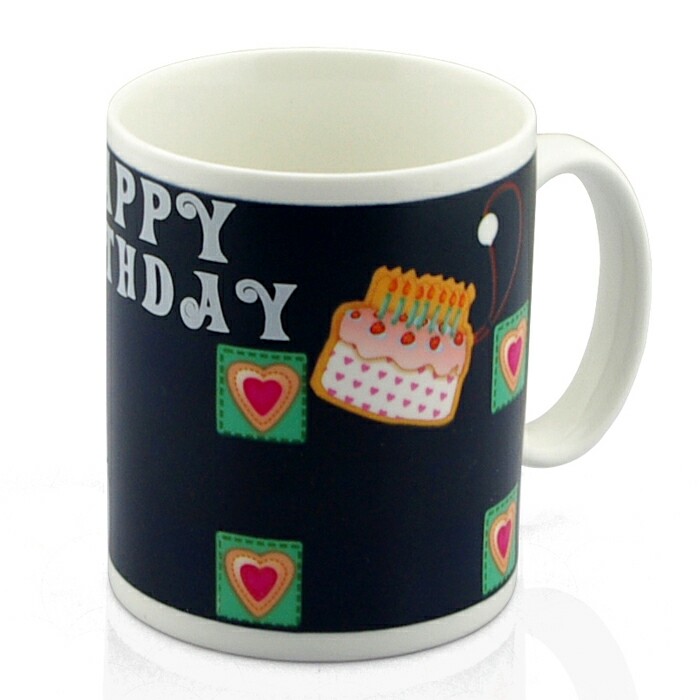 Happy Birthday Gift Morph Mug Hot Color Changing Mug C8095W-BIRTHDAY D