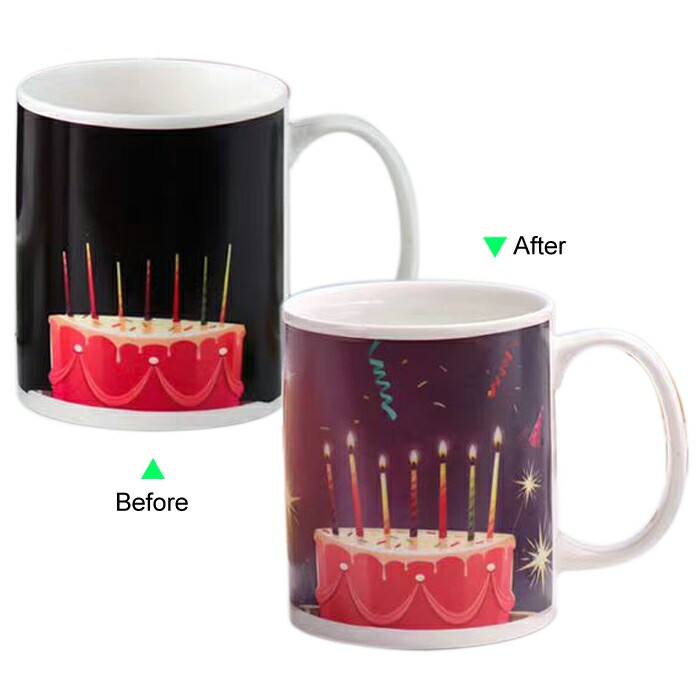 Happy Birthday Hot Change Coffee Mug C8095W-BIRTHDAY B