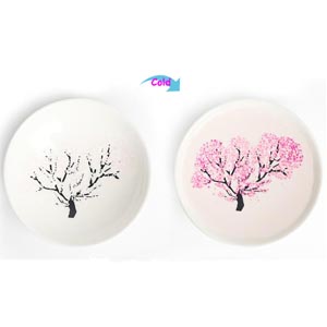 CC9833W-FLOWER A Cherry Blossom Cold Changing Bowl Ceramic Cup Sake Wine Cup Wine Set Tableware