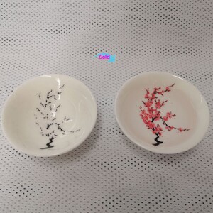 CC9833W-FLOWER C Plum Blossom Cold Changing Bowl Ceramic Cup Sake Wine Cup Wine Set Tableware