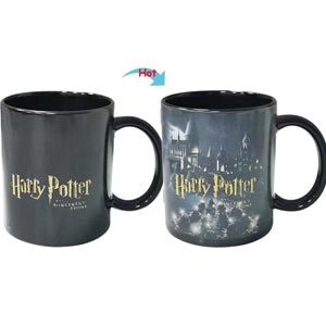 C8095B-091HP Hot Changing Ceramic Mug 11oz Heated Coffee Mug of Novelty Harry Potter Design Mug Gift Idea Black Mug