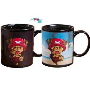 C8095B-109OP Hot Changing Ceramic Mug 11oz Heated Black Coffee Mug of Novelty ONE PIECE Design Mug Gift Idea Hero