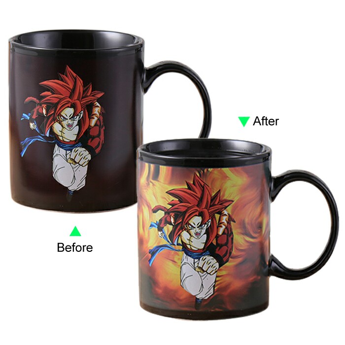 C8095B-112SD Hot Changing Ceramic Mug 11oz Heated Black Coffee Mug of Novelty SEVEN DRAGON BALL Design Mug Gift Idea Hero