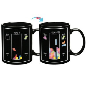 C8095B-098TT Hot Changing Ceramic Mug 11oz Heated Black Coffee Mug of Novelty TETRIS Design Mug Gift Idea Hero