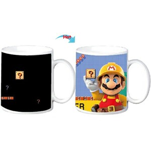 C8095W-122MR Hot Changing Ceramic Mug 11oz Heated White Coffee Mug of Novelty SUPER MARIO Design Mug Gift Idea