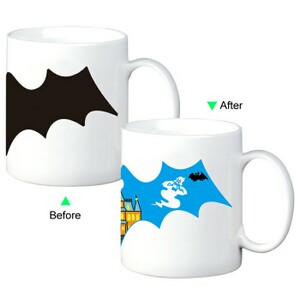 C8095W-125HL Color Change Heat Sensitive Funny Mug 11oz Ceramic White Coffee Mug Novelty Halloween Design Mug