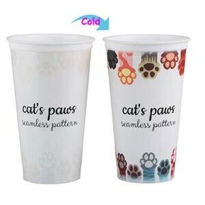 CC85150P-079 Cold Changing PP Cup Ice Beverages Promotional Plastic Cup Cool Summer Advertising Customized Logo