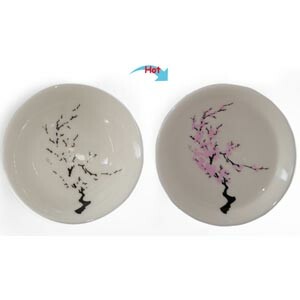 C9833W-C075H Plum Blossom Cold Changing Bowl Hot Changing Cup Double Change Sake Wine Cup Set Ceramic