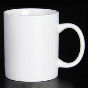 P8095W White Ceramic Mug Plain Customized Mug Shape And Size White Body Sample Promotional Design Color Change Magnesia Porcelain Material 12OZ