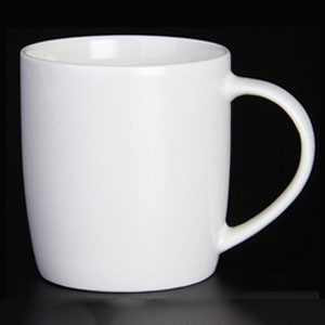 P8590W White Ceramic Mug Plain Customized Mug Shape And Size White Body Sample Promotional Design Color Changing Magnesia Porcelain Material 11OZ