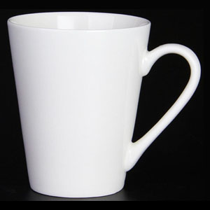 P86105W White Ceramic Mug Plain Customized Mug Shape And Size White Body Sample Promotional Design Color Changing Magnesia Porcelain Material 11OZ