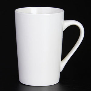 P82123W White Ceramic Mug Plain Customized Mug Shape And Size White Body Sample Promotional Design Color Changing Magnesia Porcelain Material 13OZ