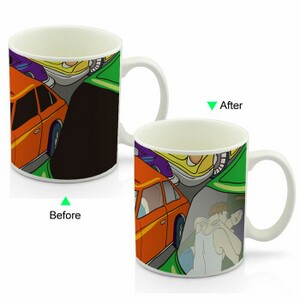 CC8095W-057CF Color Change Heat Sensitive Funny Mug 11oz Ceramic White Coffee Mug Novelty Funny Design Mug