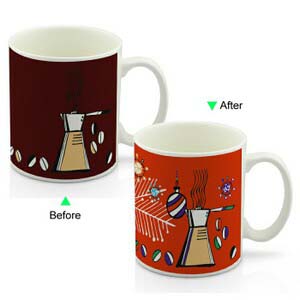 CC8095W-065CF Color Change Heat Sensitive Funny Mug 11oz Ceramic White Coffee Mug Novelty Coffee Design Mug