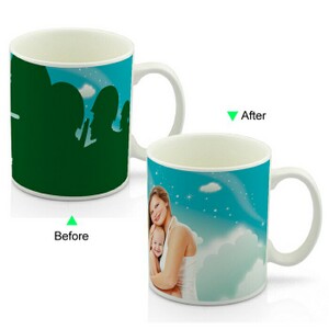 CC8095W-053SD Color Change Heat Sensitive Funny Mug 11oz Ceramic White Coffee Mug Novelty Defender Design Mug