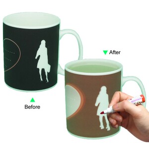 CC8095W-W134MW 11oz Thermo Mug Heat Sensitive Funny Mug Men and Women Design Mug Love Novelty Writing and Color Changing Mug