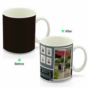 PC8095W-PERF Color Change Advertising Heat Sensitive Funny Promotional Mug 11oz Ceramic White Coffee Mug Customized LOGO Giveaway Living Room Perfect Furniture